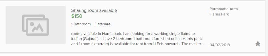 rental listing