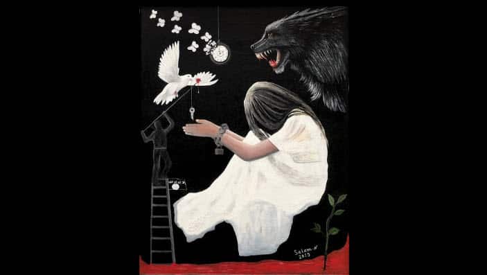 Drawing by artist Salam Noah