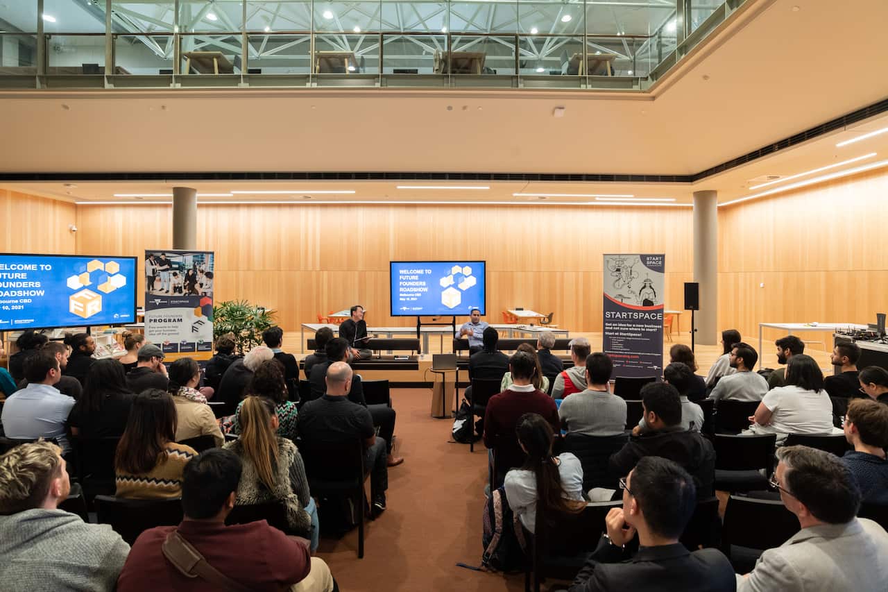 1. The audience at the Future Founders Melbourne CBD Roadshow on 10 May 2021