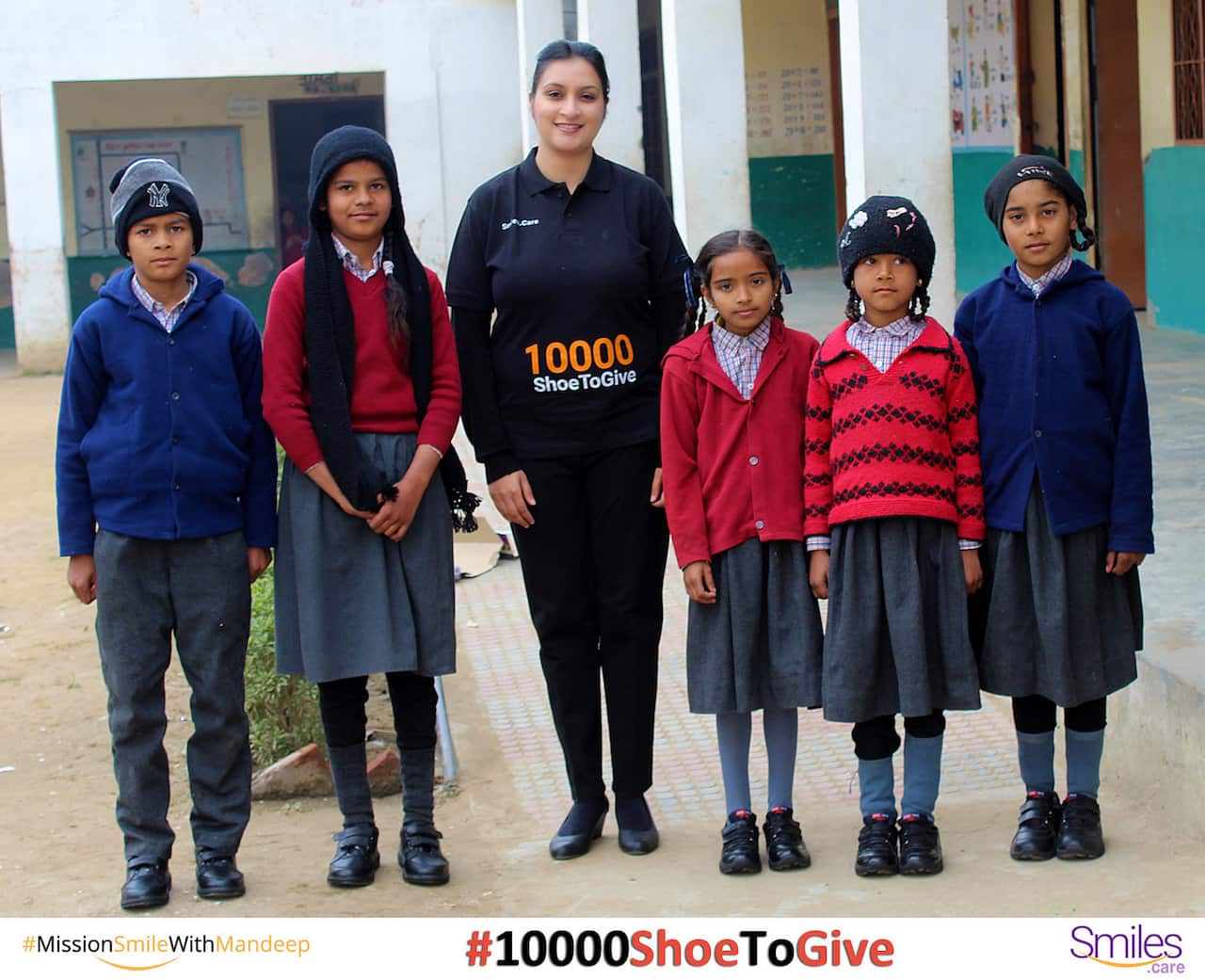 Mandeep Sidhu at a rural school 