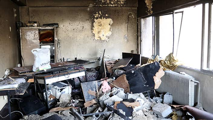 suicide attack in al-Midan neighborhood in Damascus, Syria