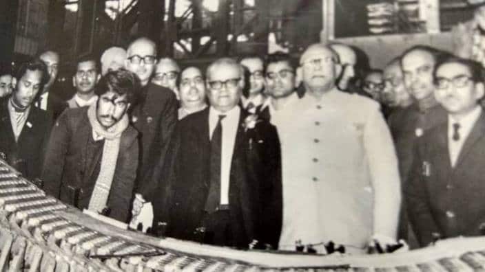 Dr.  Mahipatray Mehta with Political leaders at BHEL