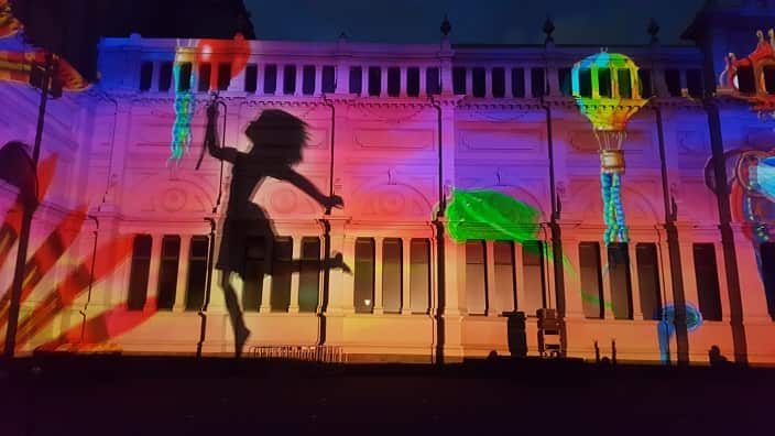 Melbourne's White Night: Royal Exhibition Building