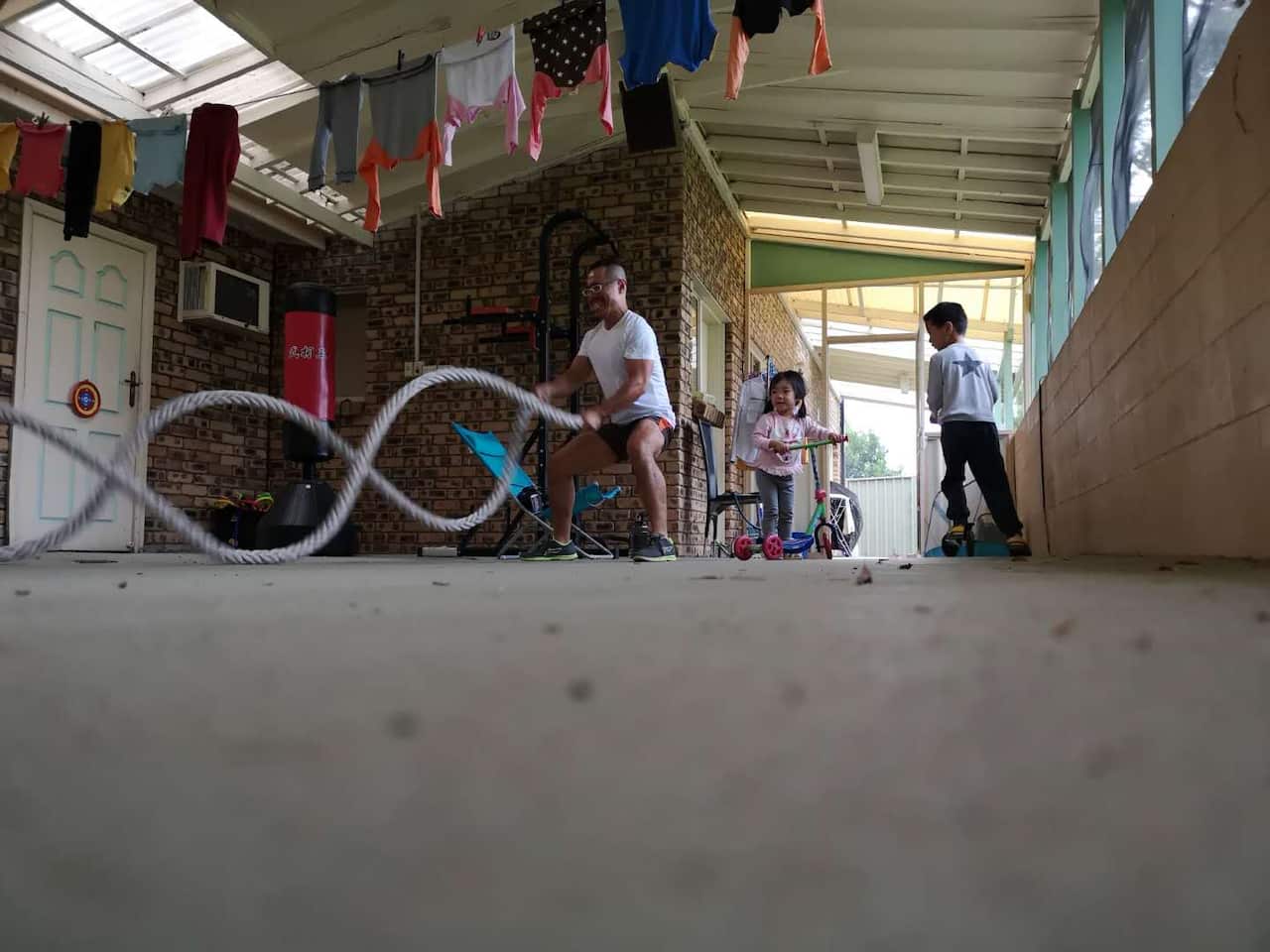 Leon at home gym
