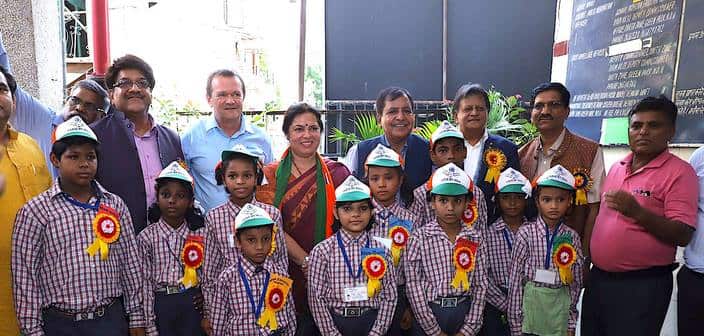Mark Balla wih students