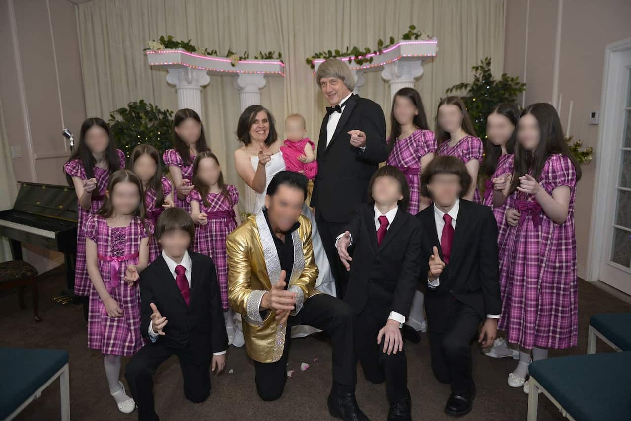 David Allen Turpin and Louise Anna Turpin with their children.