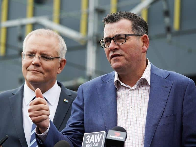 PM Scott Morrison and Victorian Premier Daniel Andrews