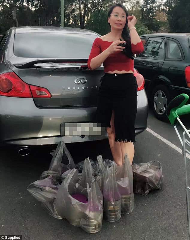 Song Chen (pictured), who sends shipments of baby formula back to China, says the practice is 'good for Australia', despite it often leaving supermarket shelves