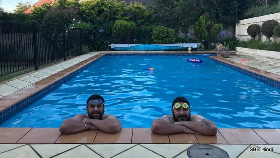 Ripan Sethi at his pool