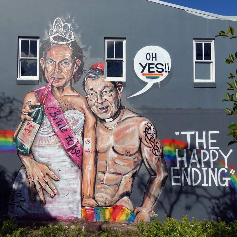 'The Happy Ending' mural sprung up in 207 during the same-sex marriage debate.