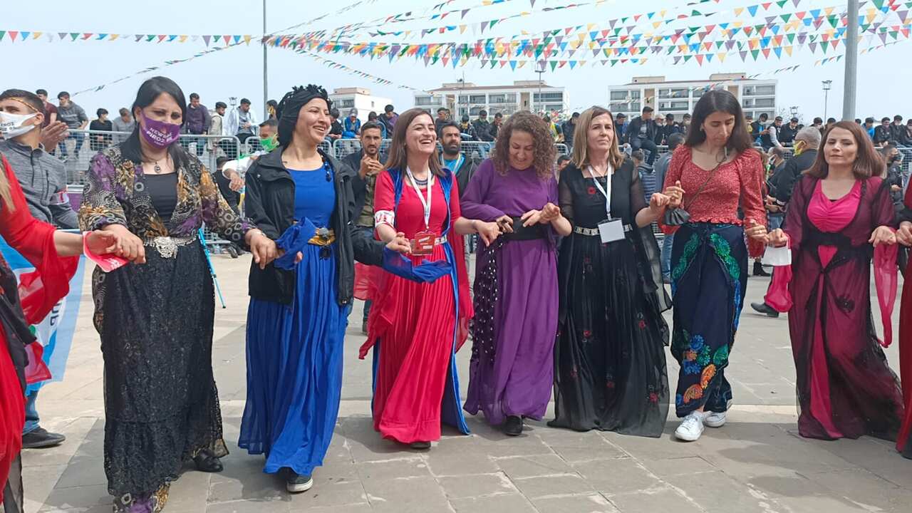 Women dancing at Newroz celebrations, Diyarbakir
