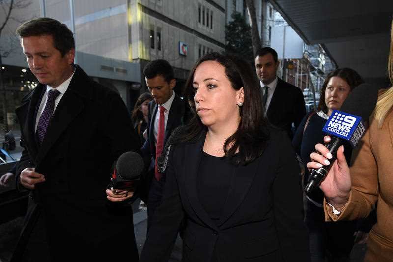 Kaila Murnain leaves The NSW Independent Commission Against Corruption (ICAC) public inquiry into allegations concerning political donations.
