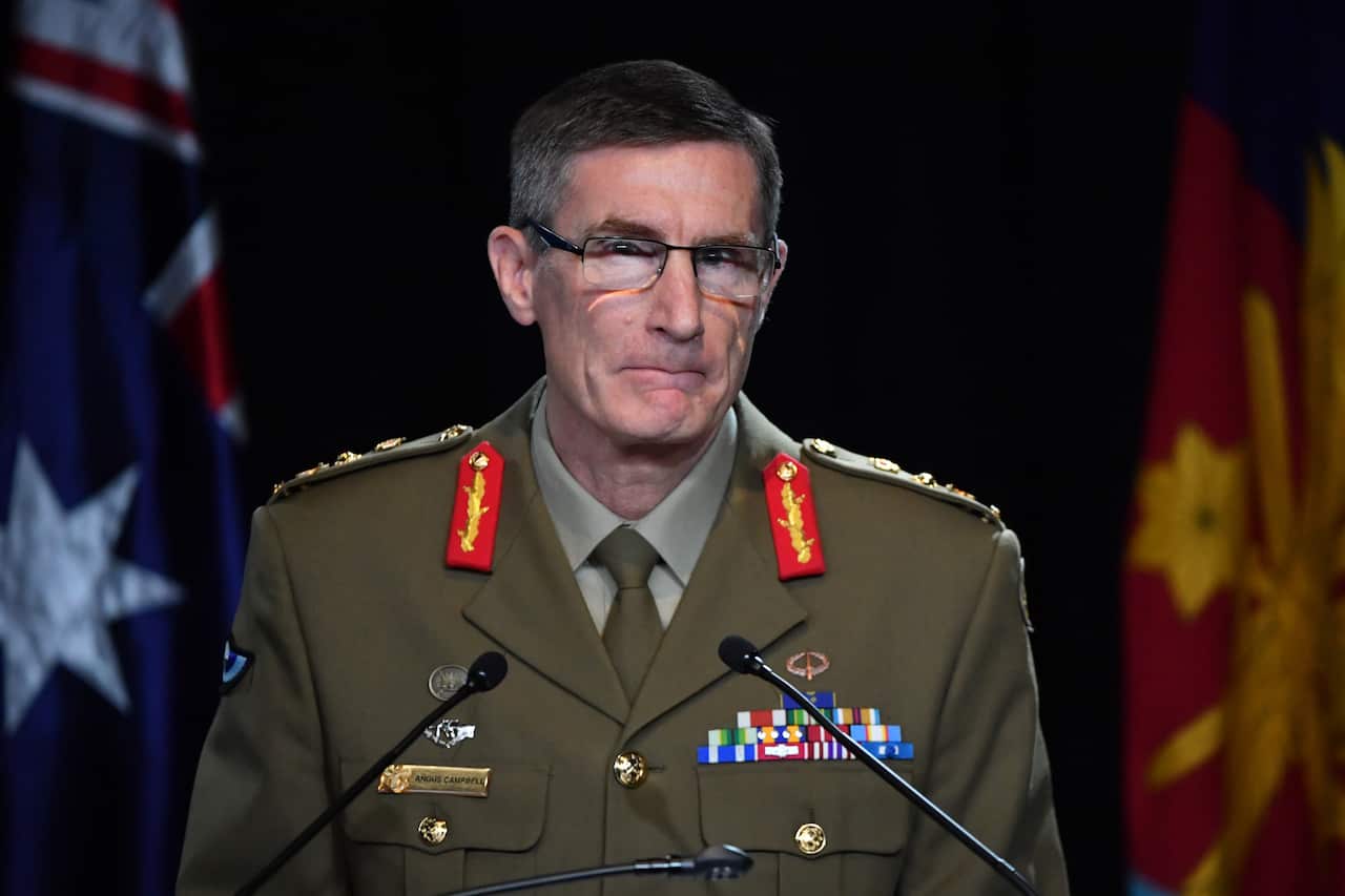 Chief of the Australian Defence Force General Angus Campbell delivers the findings from the  Afghanistan Inquiry in Canberra. 