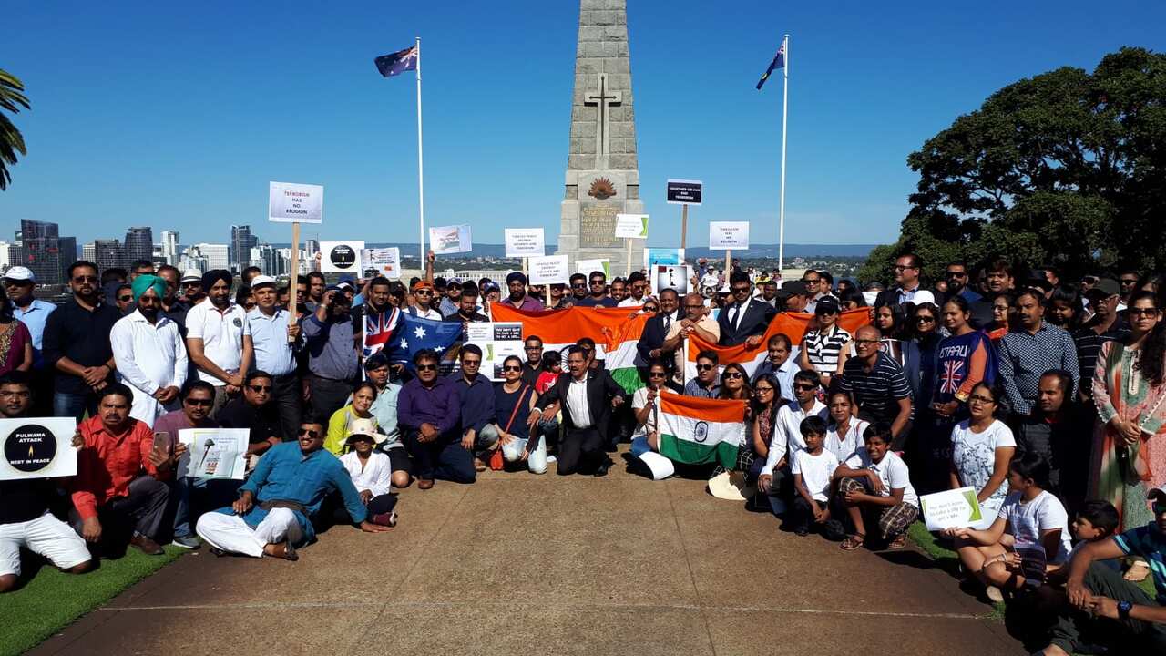 Protest gathering at Perth