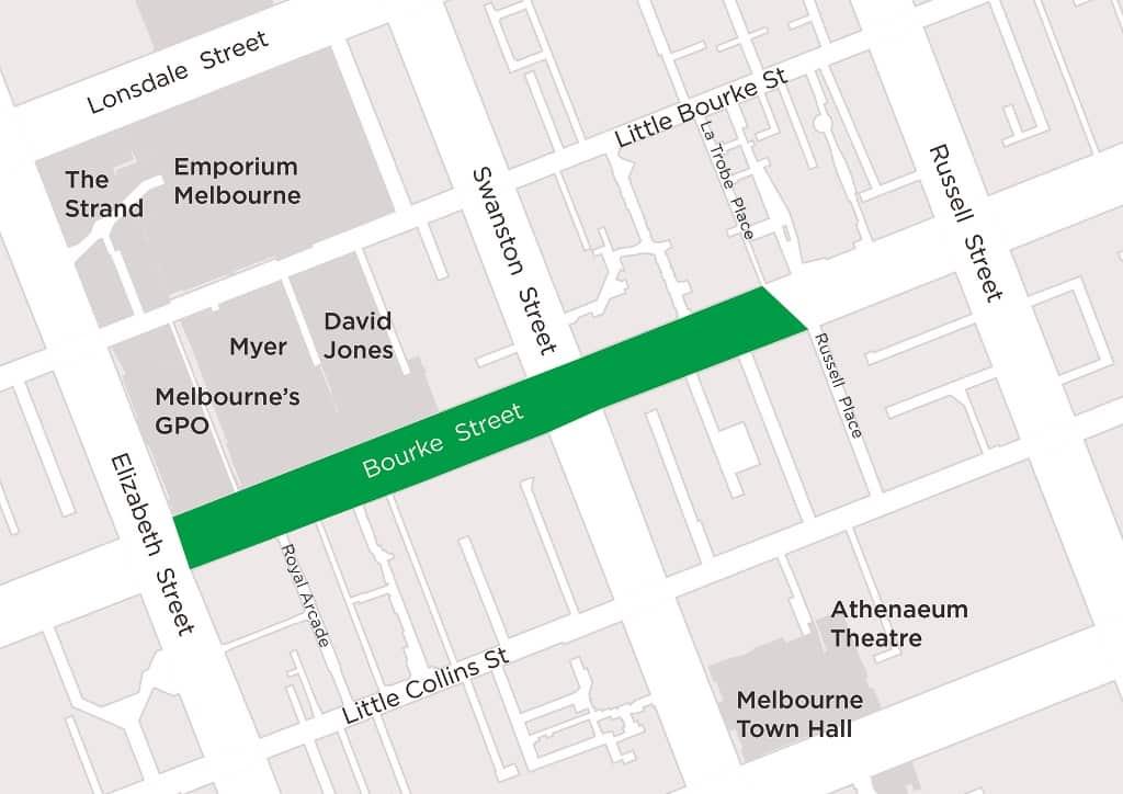 Smoking has been banned in Bourke Street Mall