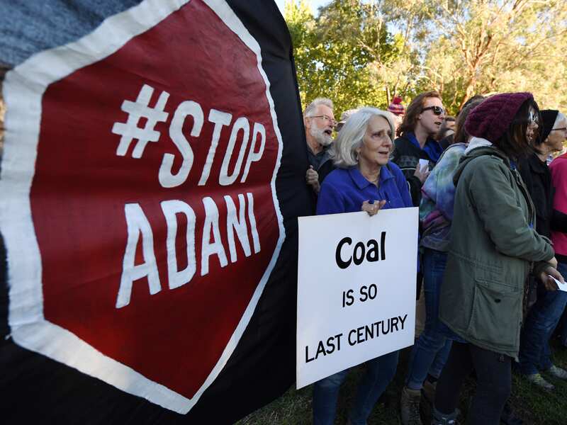 Protesters against the Adani mine