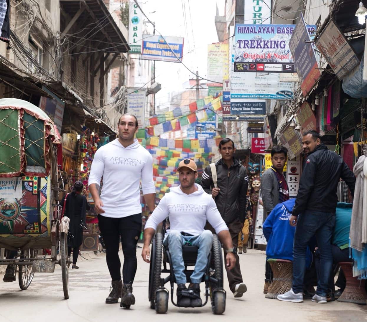 The team prepares in Kathmandu.