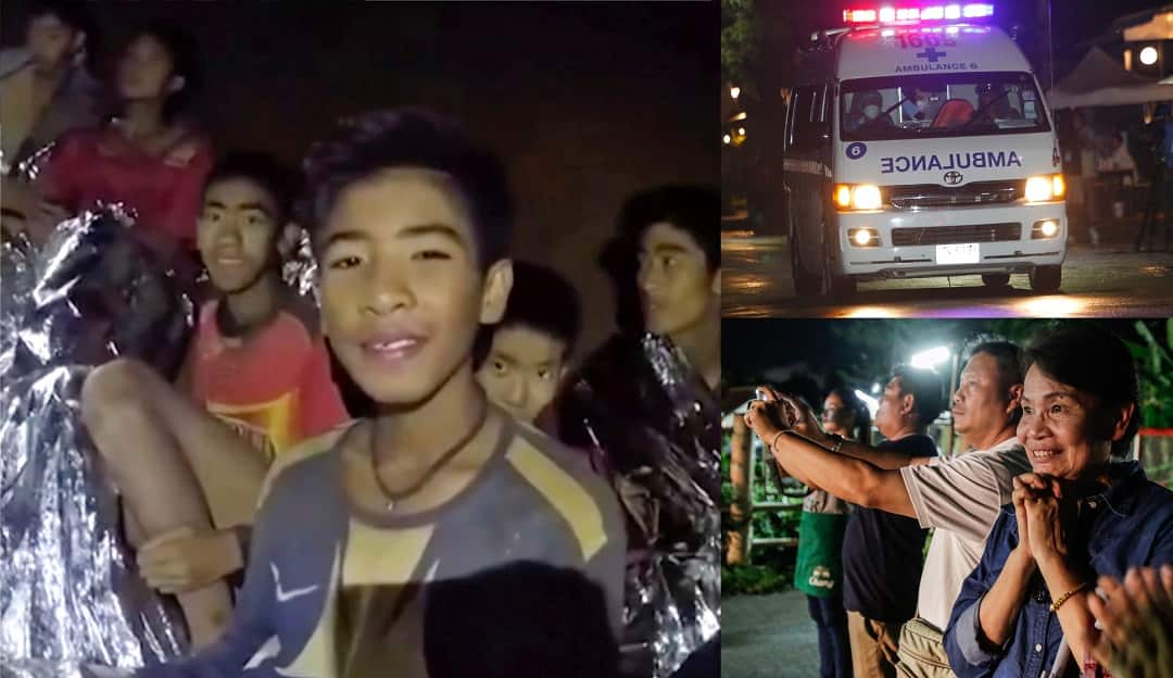 Four boys have been rescued.