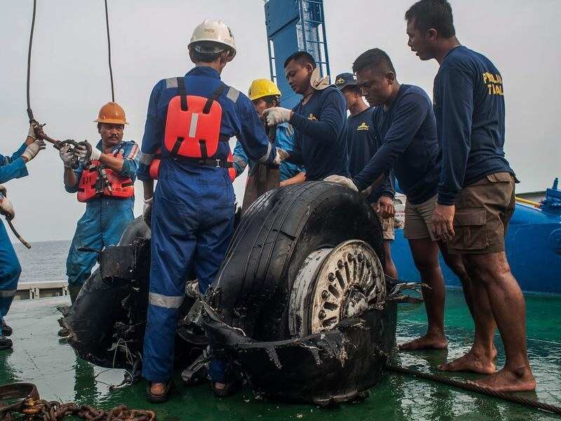Wheels recovered from crashed Lion Air flight JT-610
