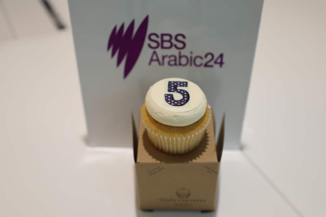 SBS Arabic24 cake 5th anniversary