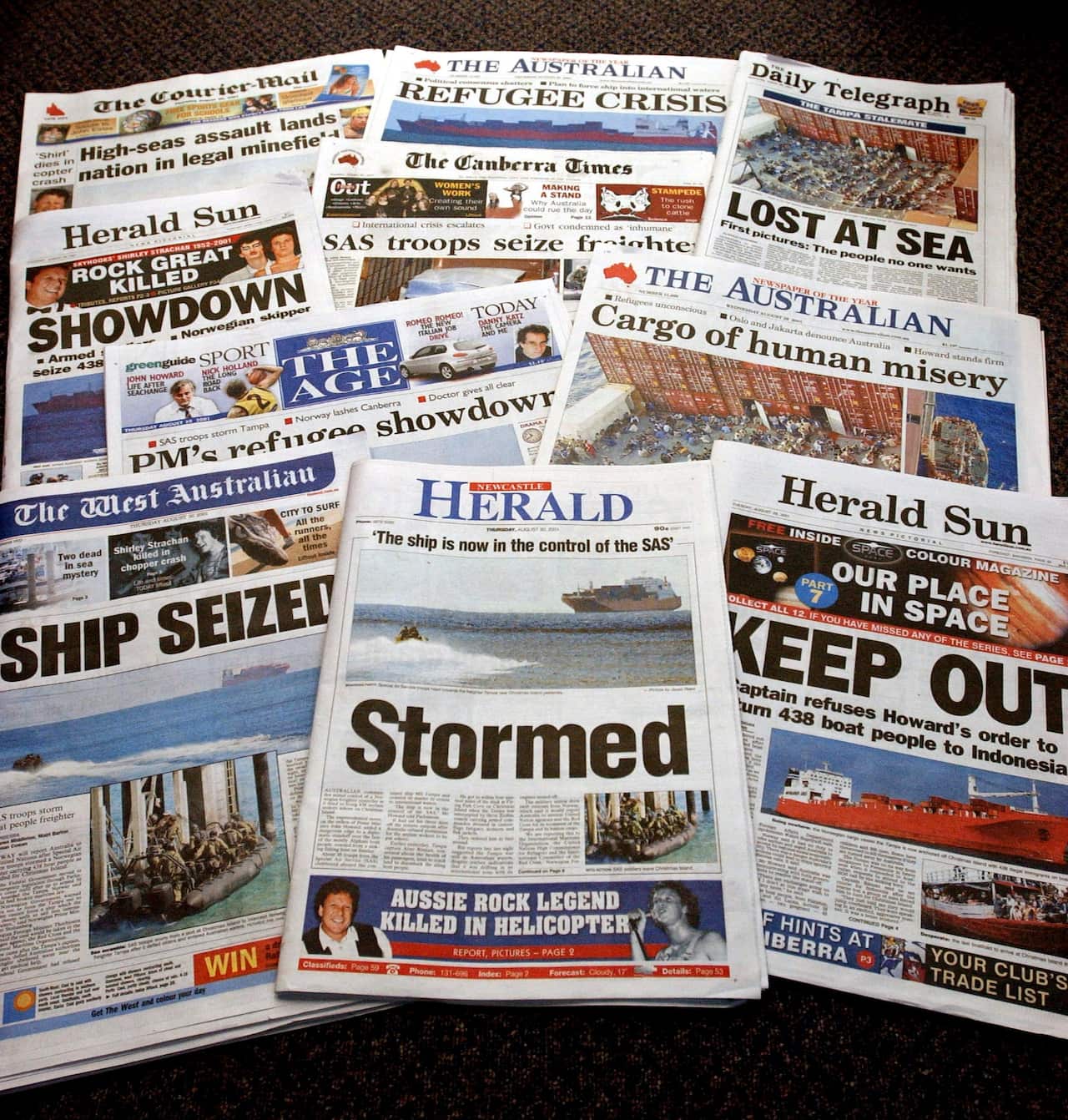 Reporting from the time of the Tampa crisis. 