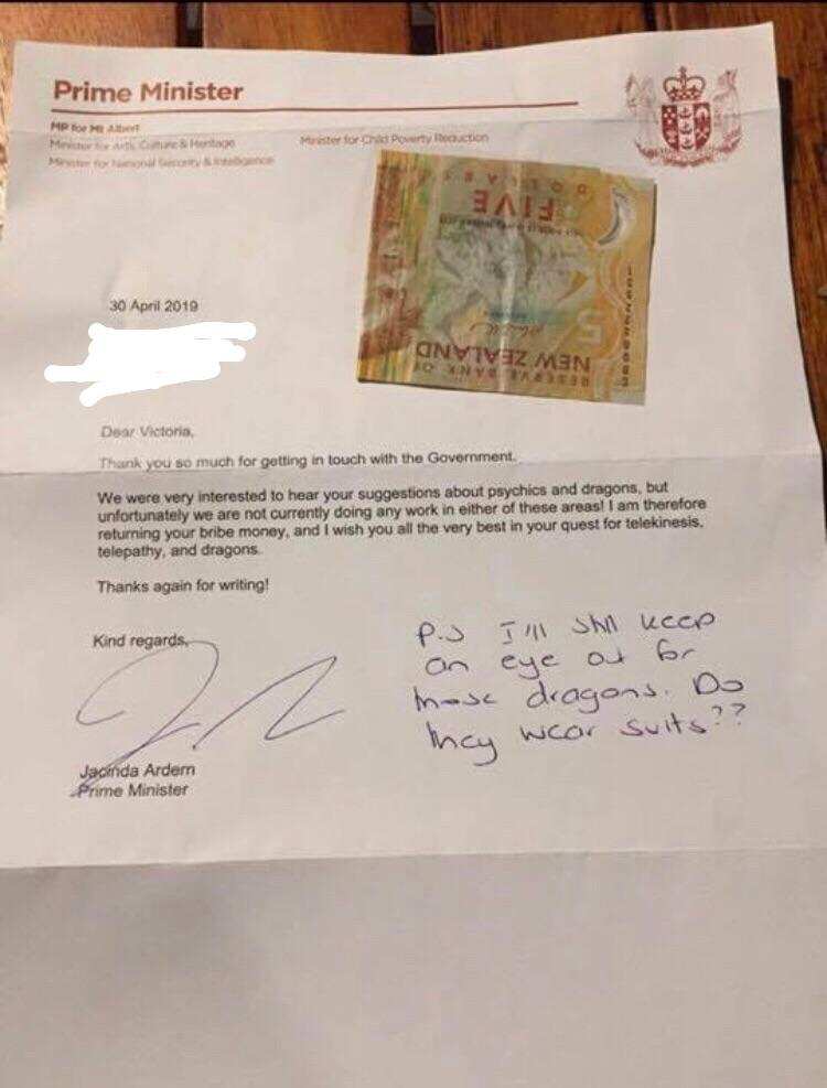 The letter and "bribe". 