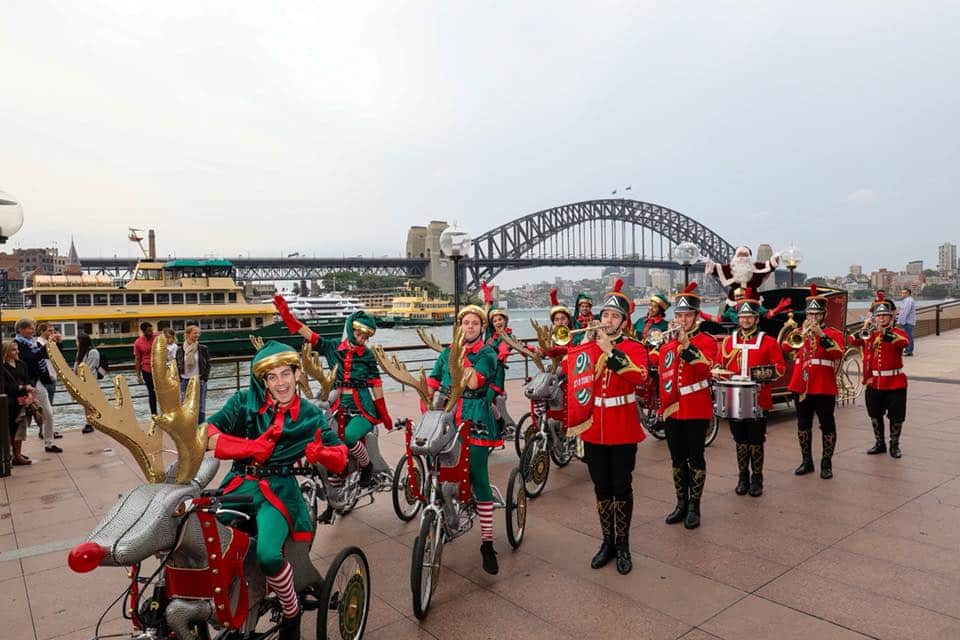 Santa’s sleigh is at the Sydney Opera House 