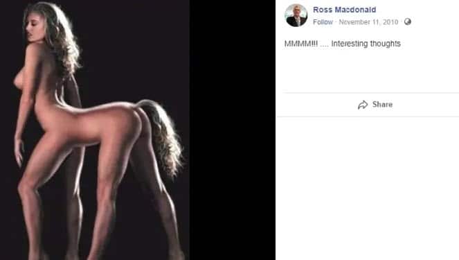 A screenshot from Ross Macdonald's Facebook. 