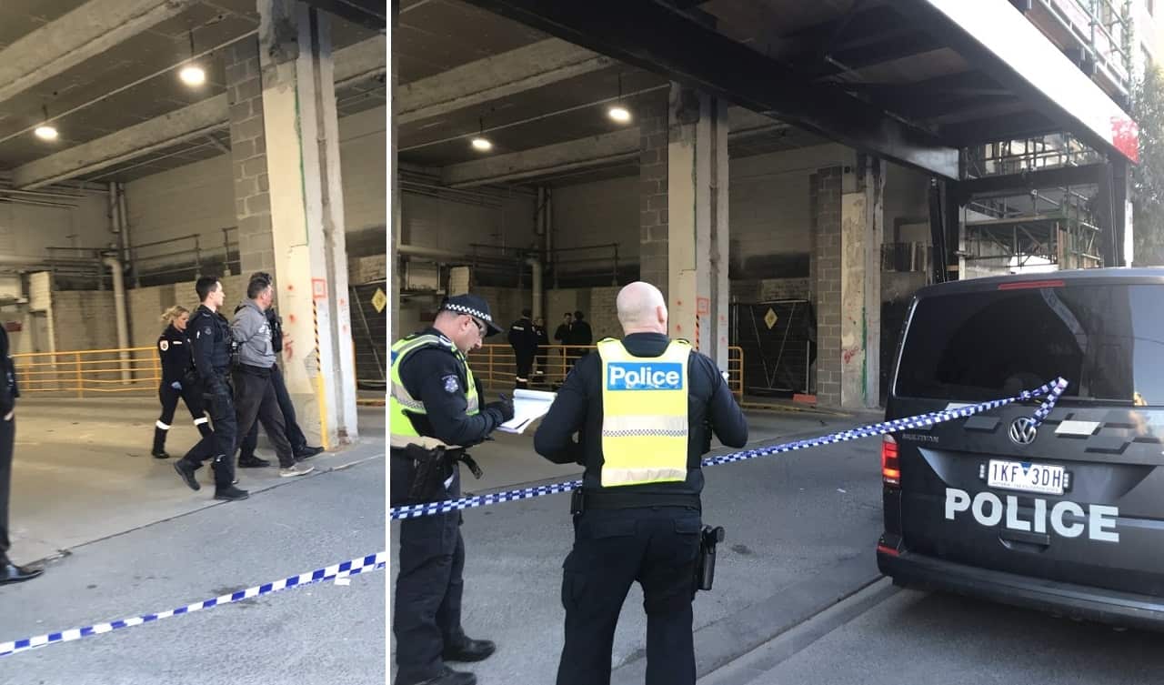  Jonathan Dick, pictured left with police, spent two years on the run following the murder of his brother at a Melbourne shopping centre.