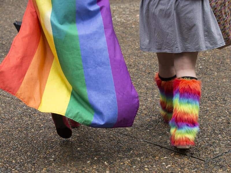 Marchers during LGBT protest