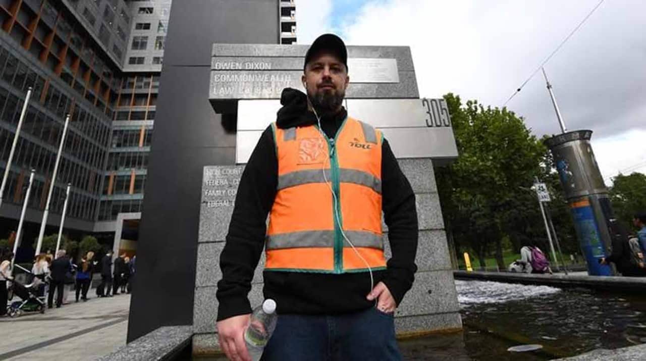 Neil Erikson outside the Federal Court, Melbourne earlier this year.