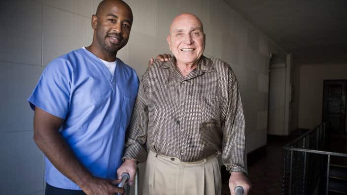 Carer with patient
