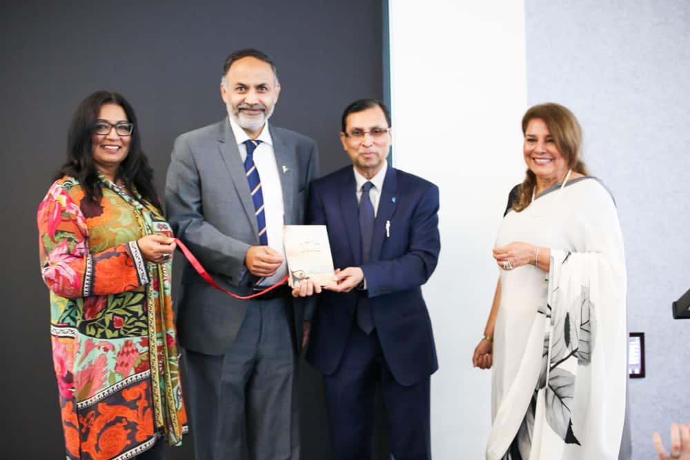 Rehan Alavi with guests during his book launch