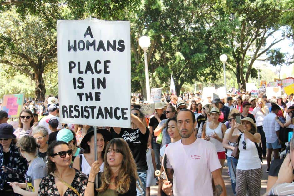 Women's march Sydney.