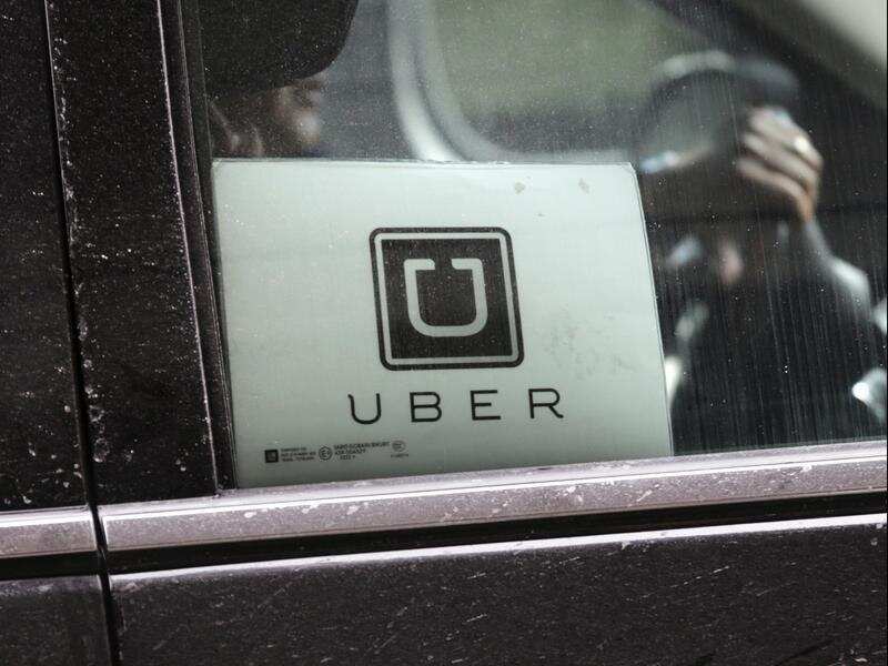 an Uber car