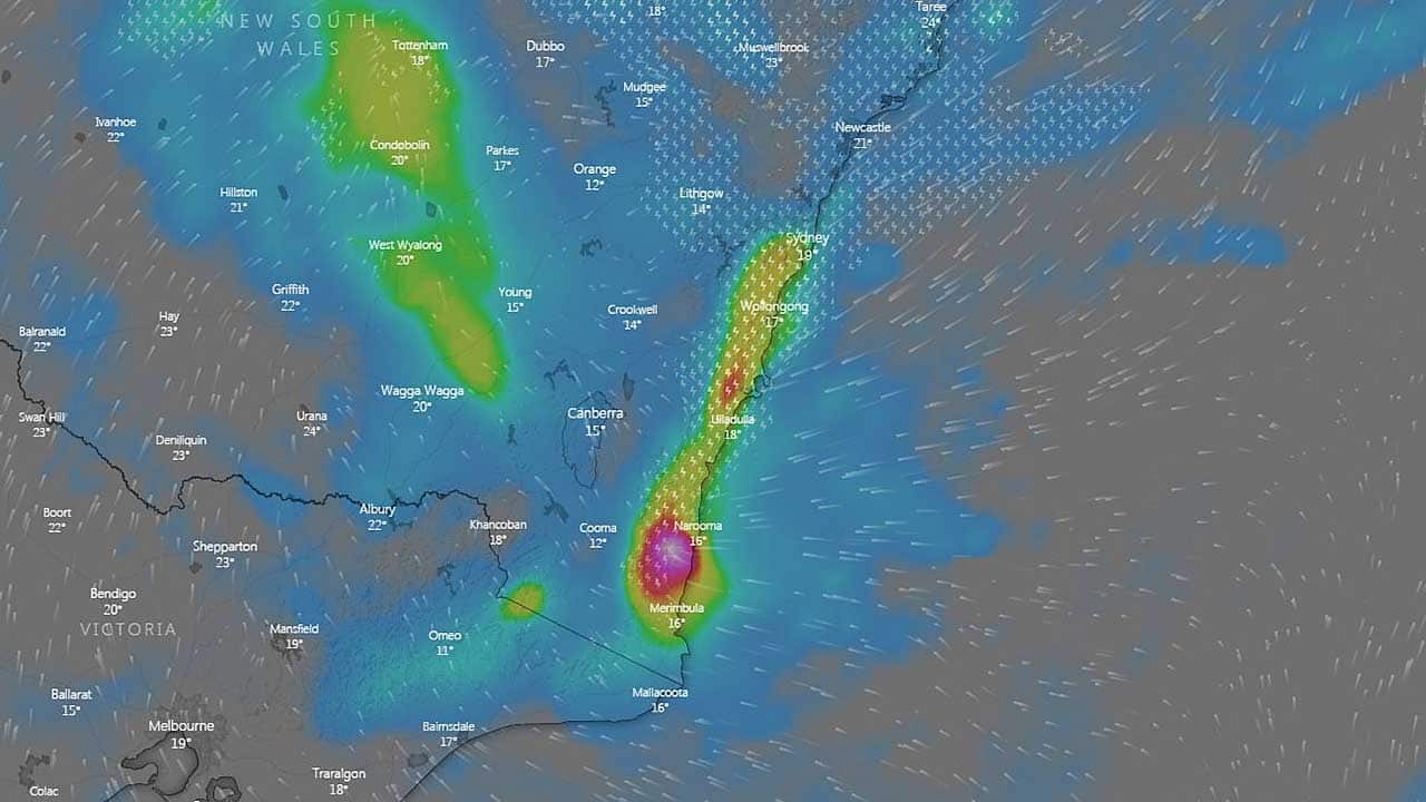 Wet ans stormy weather expected across NSW.