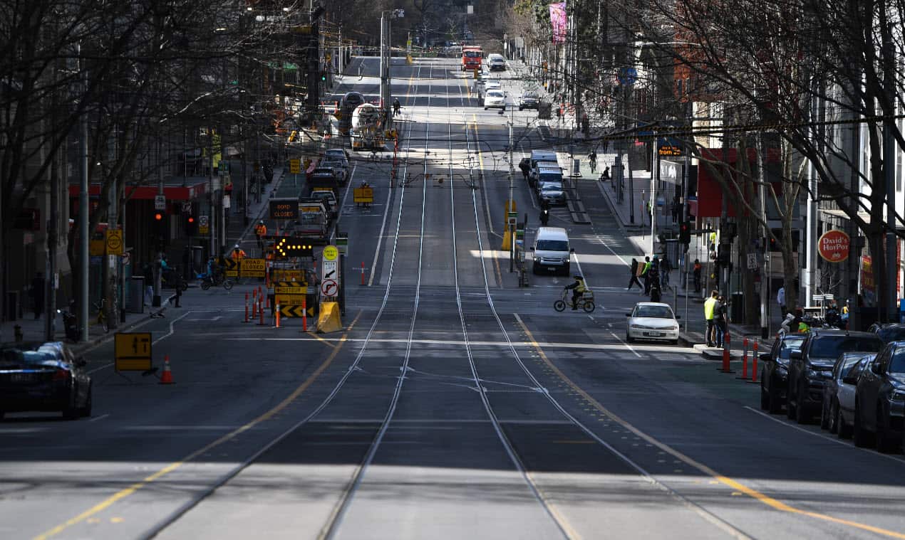 A general view of La Trobe Street in Melbourne, Thursday, 3 September, 2020.