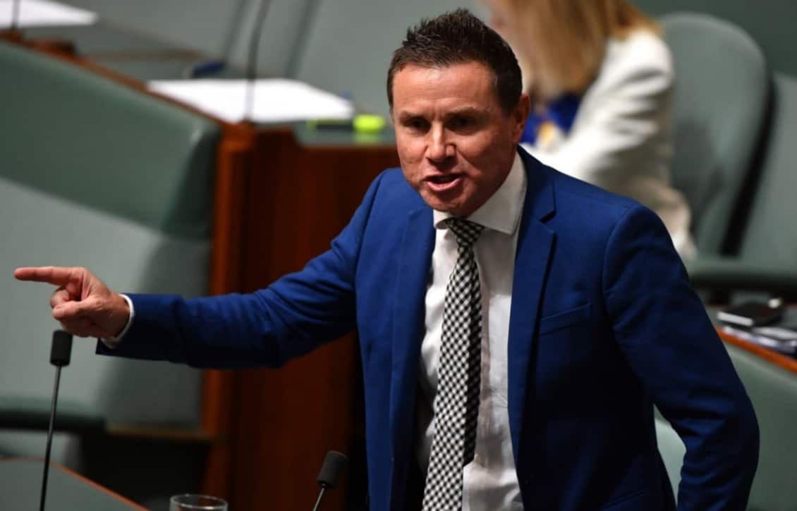 Liberal MP Andrew Laming speaks in Parliament House.