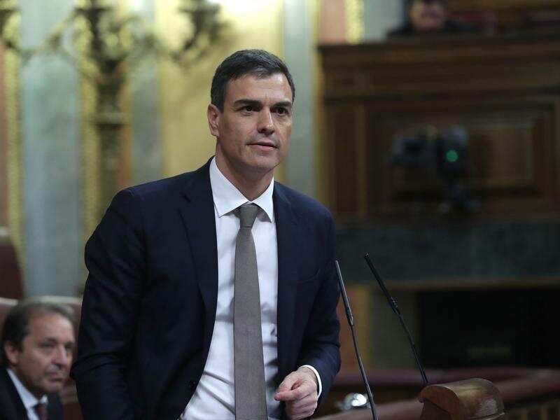 Spanish main opposition Socialist Party's leader Pedro Sanchez