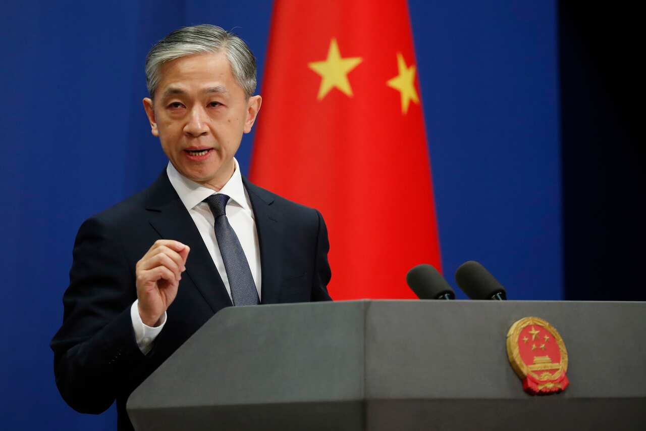 Chinese Foreign Ministry spokesman Wang Wenbin speaks during a daily media briefing at the Ministry of Foreign Affairs in Beijing, China, 18 September 2020. EPA/WU HONG