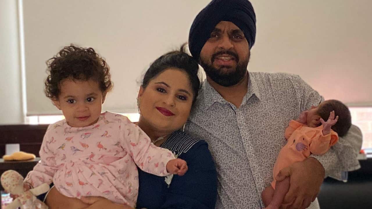 The Narang family before they were separated.