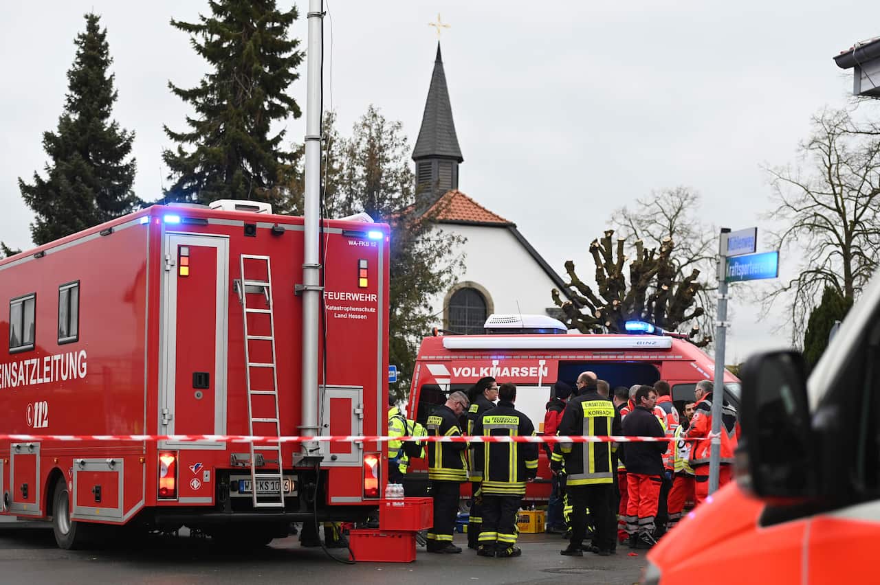 Up to 30 people have been injured after a car slammed into a crowd in the German town, police said.
