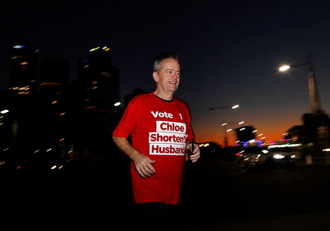  Labor Leader Bill Shorten starts election day.