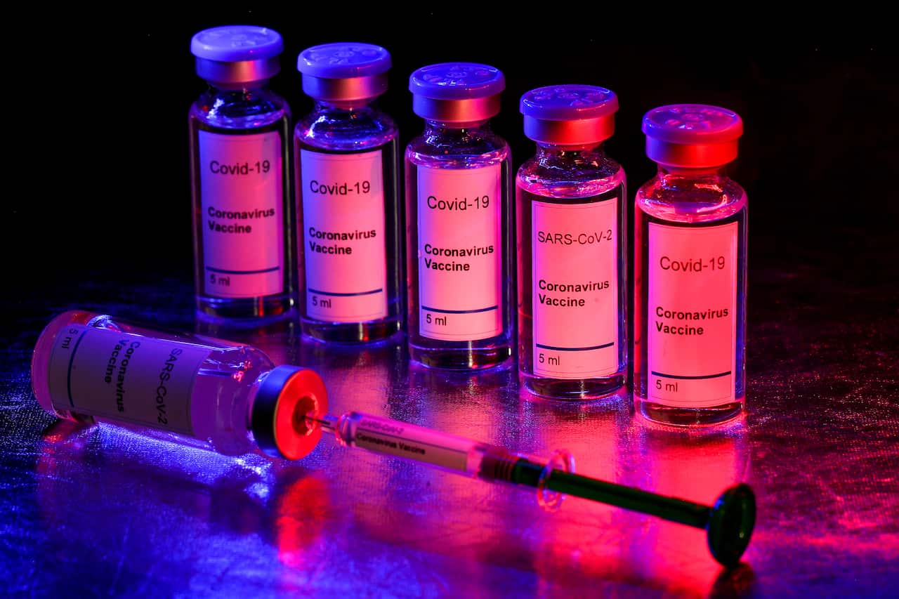 Picture shows illustration for the coronavirus vaccine