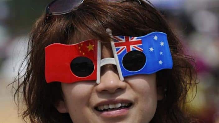 A woman demonstrates her passion for China and Australia.