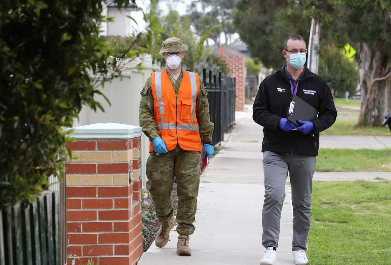 ADF & public health officials during a door knocking round.