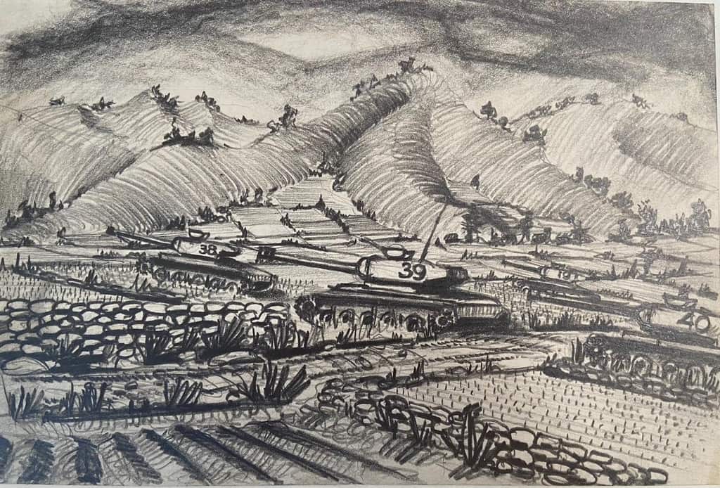 'Tanks rolling through paddies towards Kumsong'