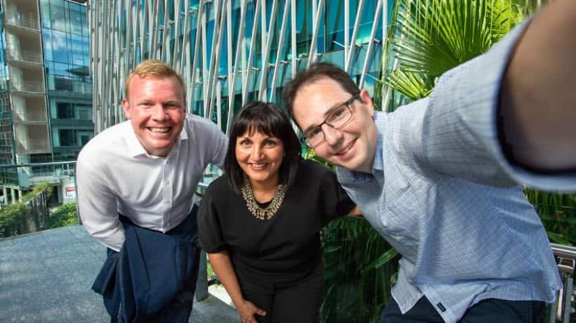 Amisha Mehta with her colleagues 