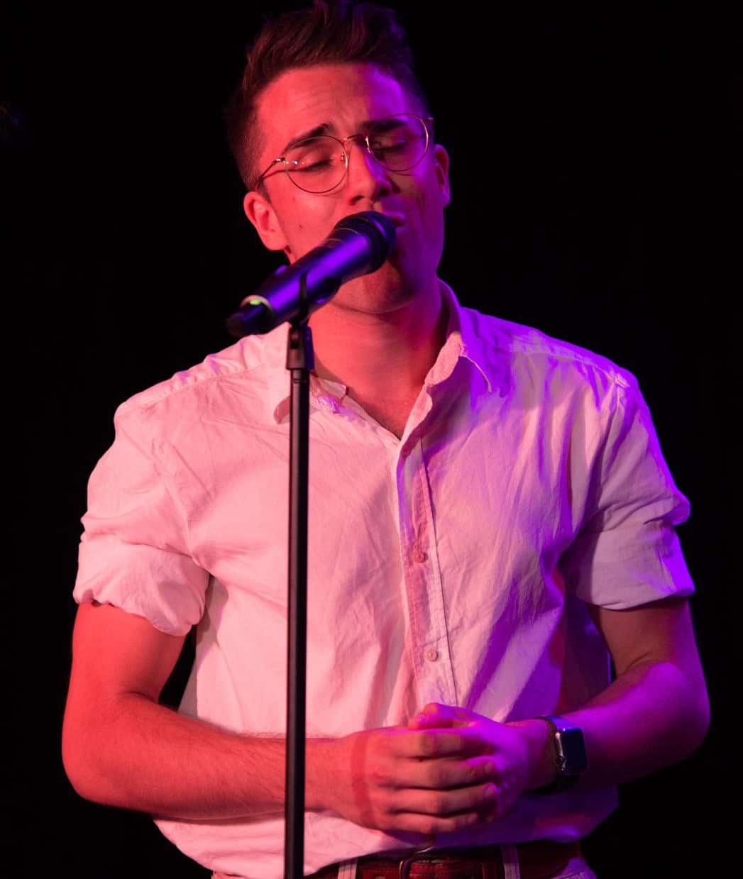 performer singing