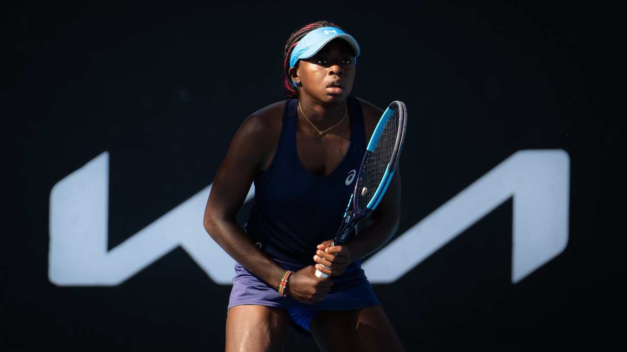 Angella Okutoyi katika mechi yake dhidi ya Federica Urgesi wa Italy